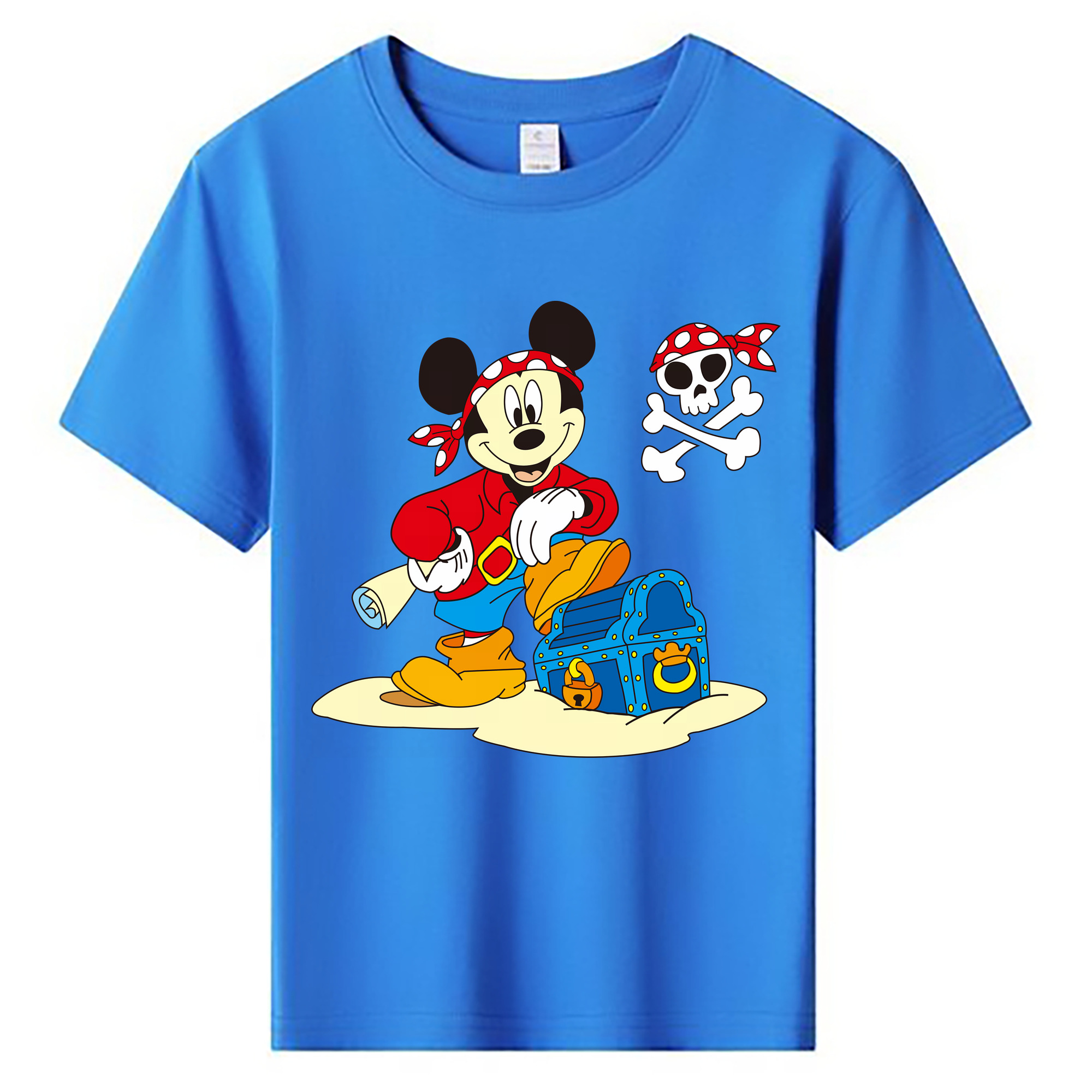 （画像用） ミッキーマウス Mickey Mouse 綿100％キッズTシャツ（フロントプリント）